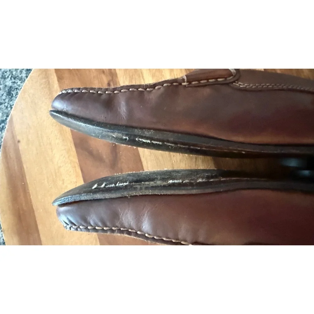 Tods Penny Loafers Mens Size 8 Brown Leather Good Condition Italian Made Luxury